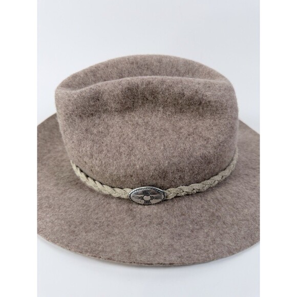 Lovely Bird Beige Wool Fedora Braid Trim Hat Oatmeal Tan Festival Heritage Indie main image 4